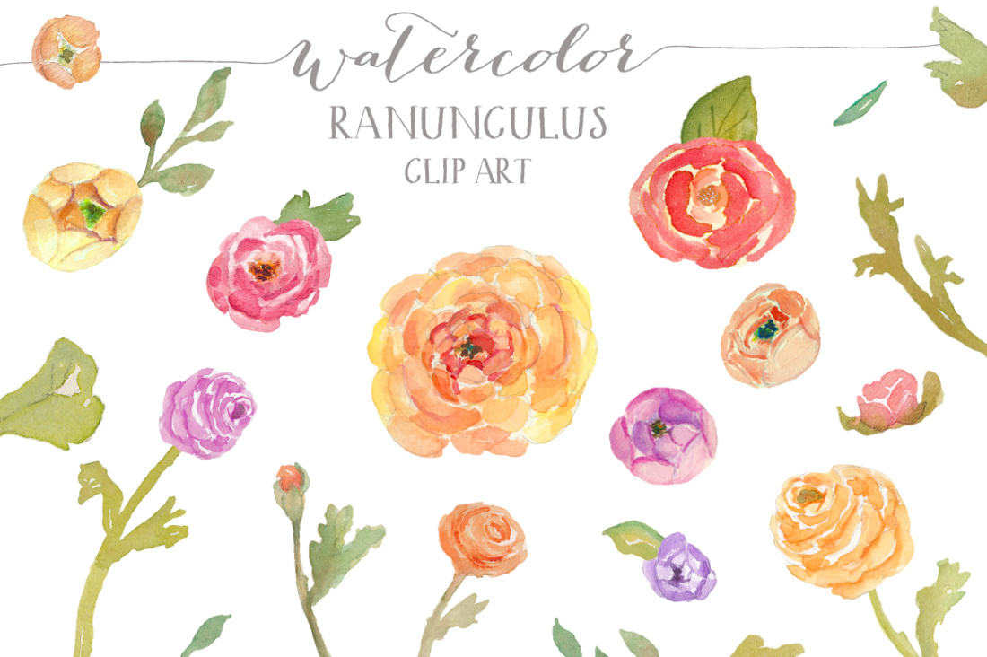 watercolor flower clipart free - photo #17