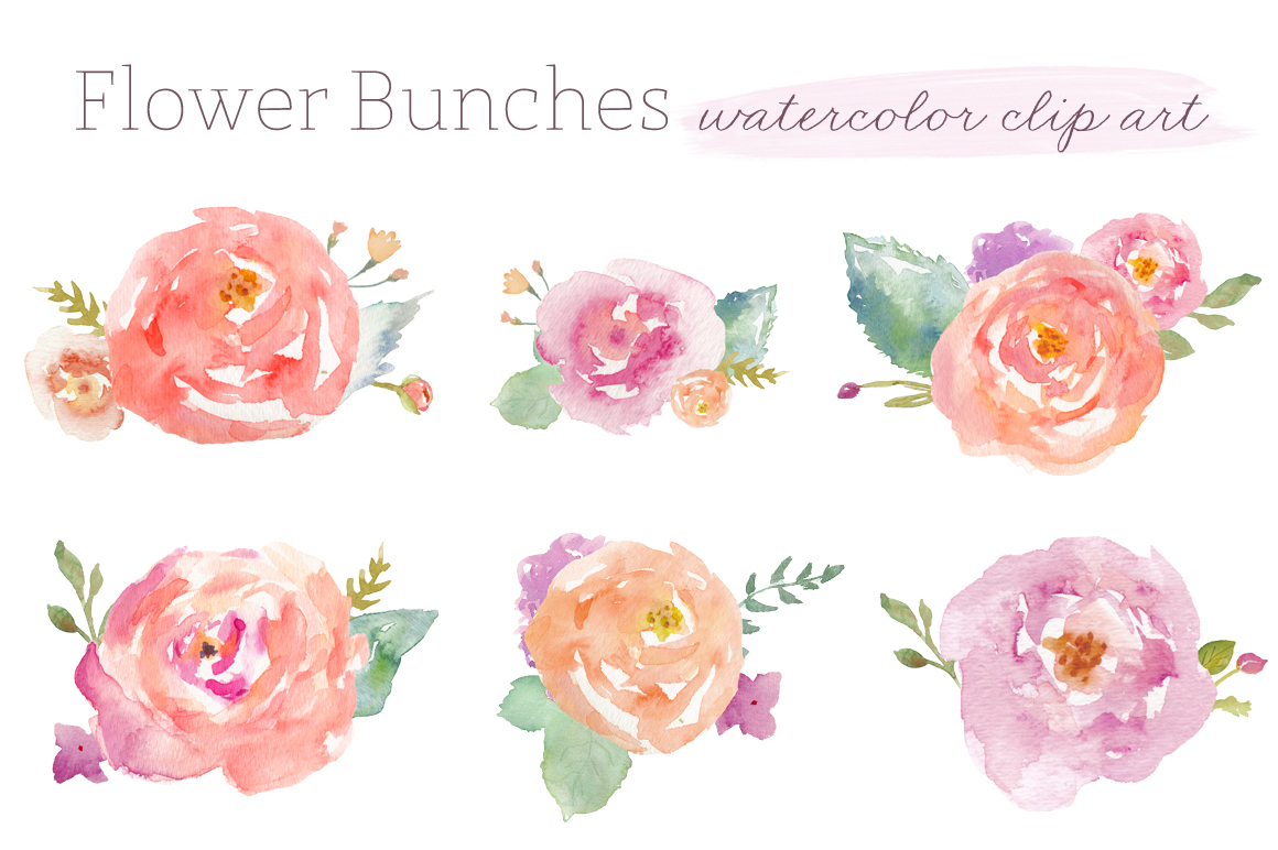 watercolor flower clipart free - photo #3