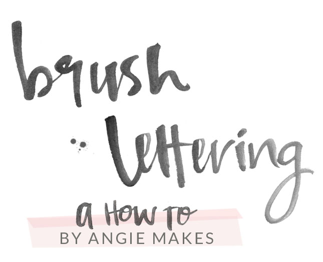 How To Make Modern Brush Lettering and Edit in Photoshop | angiemakes.com