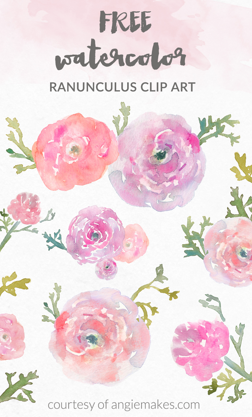 free watercolor flower clipart - photo #5