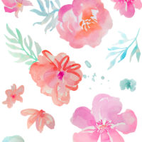 Free Tropical Watercolor Flower Clip Art | angiemakes.com