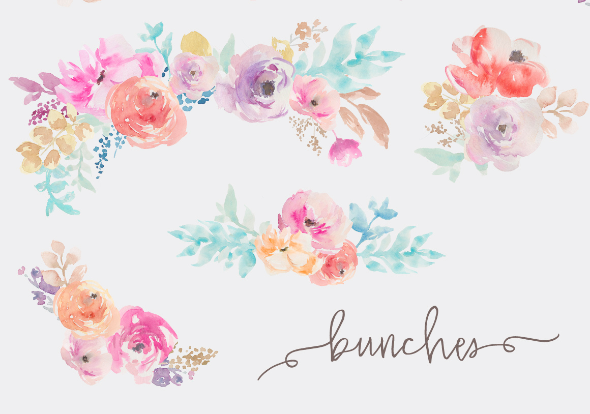 free watercolor flowers clipart - photo #11