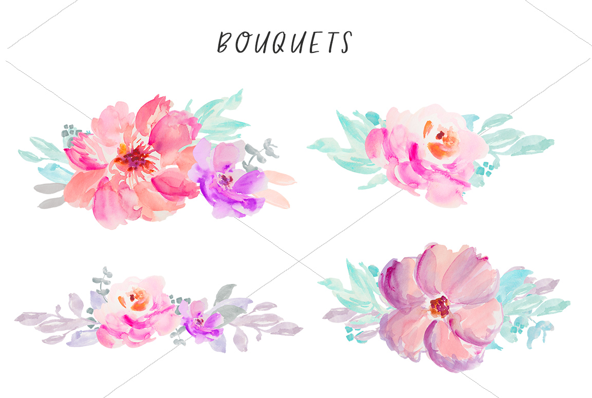 clipart watercolor flowers - photo #16