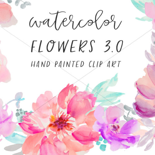 Watercolor Floral Clip Art