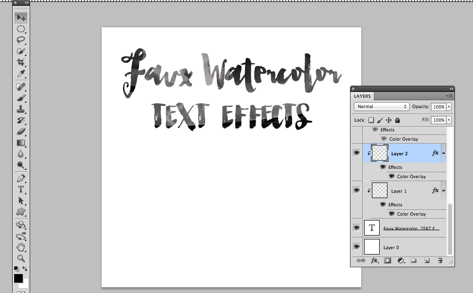 How to Make a Watercolor Text Effect for FREE in Photoshop | angiemakes.com