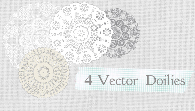 free lace doily vector