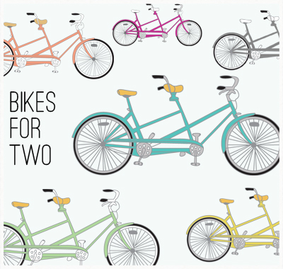 bicycles buit for two clip art