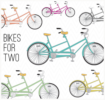 bicycle built for two vector