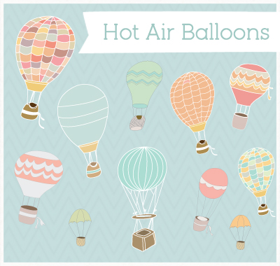 hot air balloon vectors