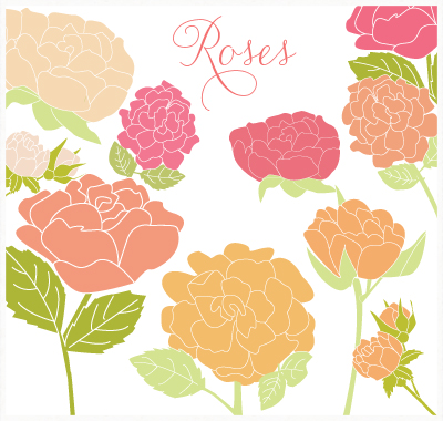 rose clip art vector