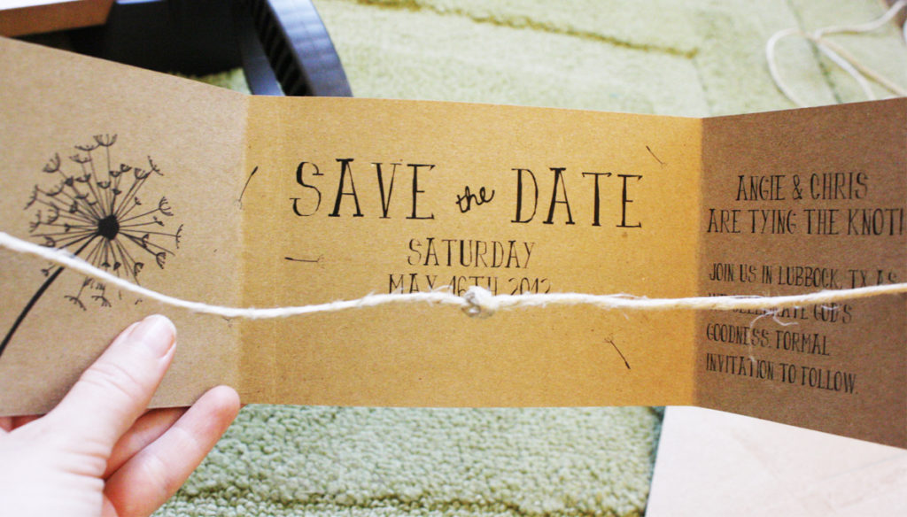 tie the knot save the date