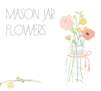 Mason Jar Flower Clip Art