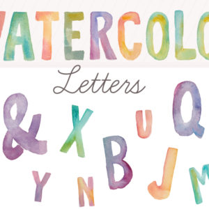watercolor alphabet letters | angiemakes.com