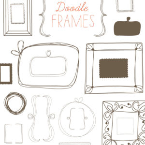 doodle frame vector
