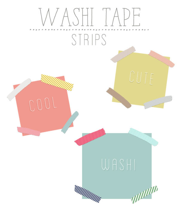 Washi Tape Strips Clip Art | angiemakes.com