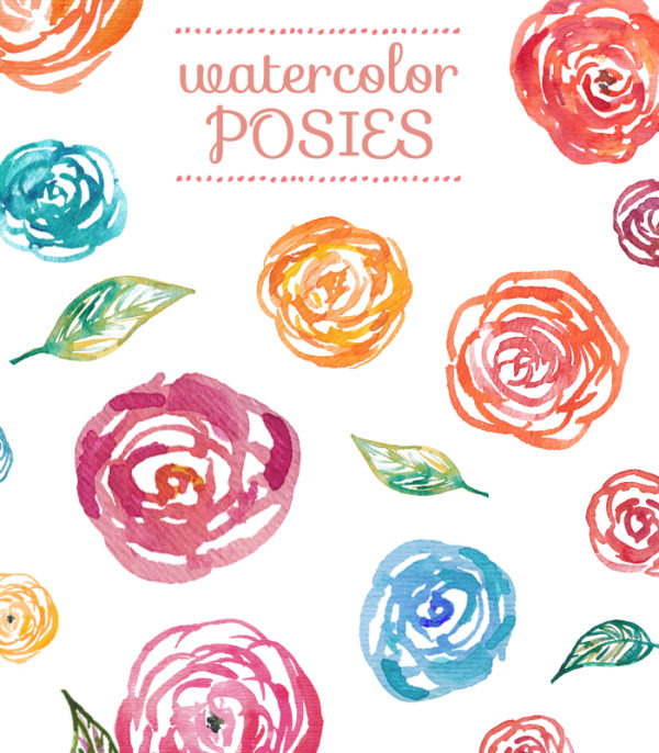 Watercolor Clipart Flowers | angiemakes.com