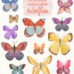 Watercolor Butterfly Clip Art. Watercolor Clip Art | angiemakes.com