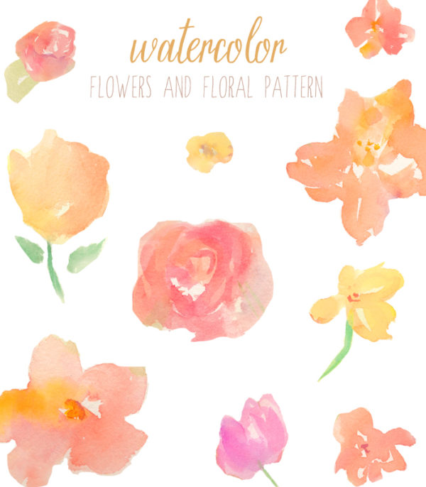 watercolor pattern abstract floral pattern | angiemakes.com