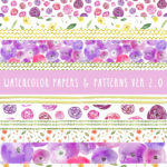purple watercolor patterns | angiemakes.com