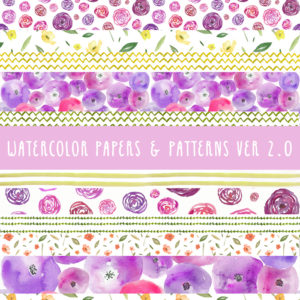 purple watercolor patterns | angiemakes.com