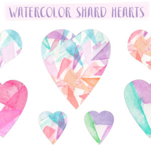 Watercolor Heart Clip Art | angiemakes.com