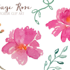 watercolour clip art flowers | angiemakes.com