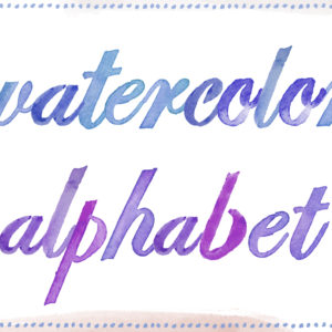 Watercolor Alphabet Letters Cursive | angiemakes.com