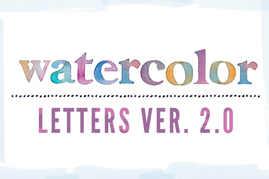 watercolor font watercolor letters