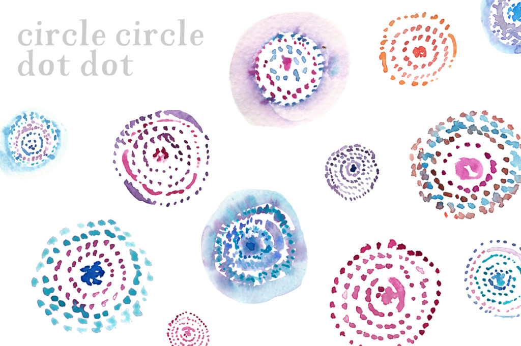 Watercolor Dotted Circles | angiemakes.com