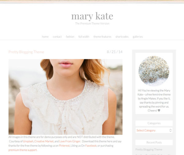 Mary Kate theme by Angie Makes