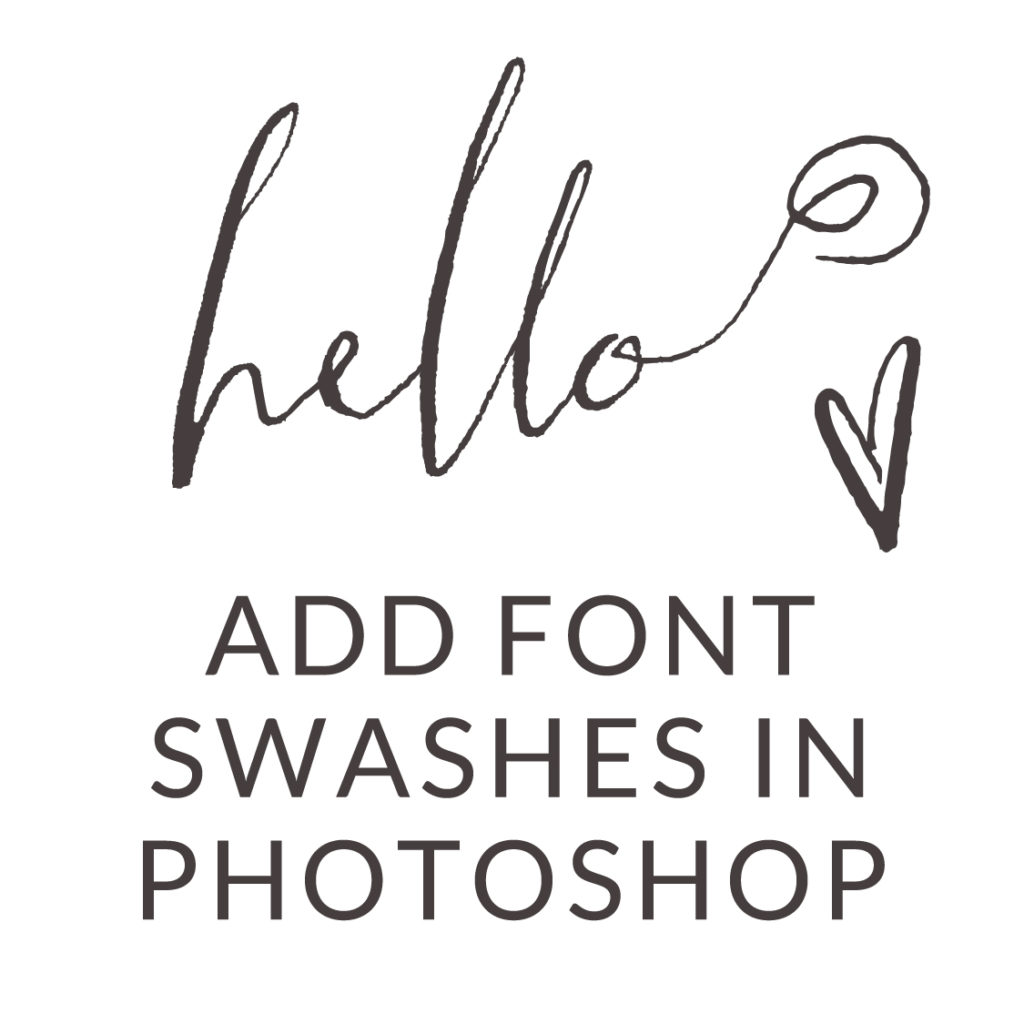 how to add font swashes in photoshop