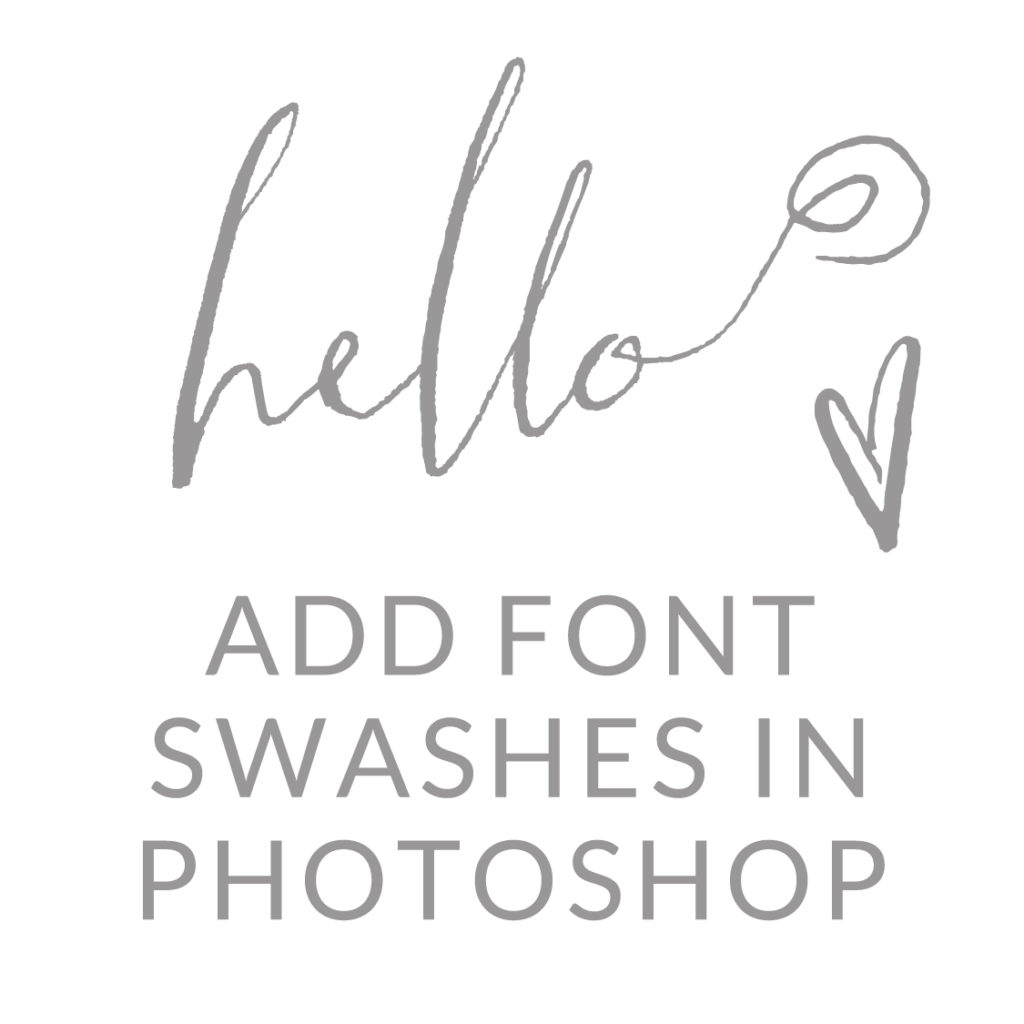 How to Add Swashes to Fonts in Photoshop | angiemakes.com