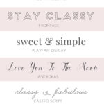 A collection of fashion fonts | angiemakes.com