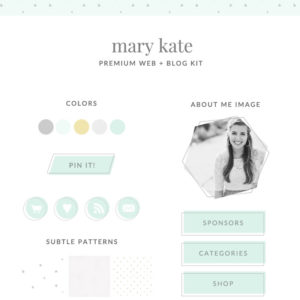 Cute Blog Graphics - Premade Blog Kit by Angie Makes