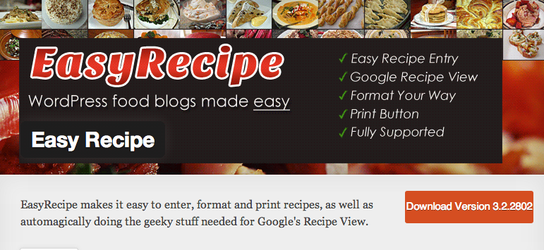 favorite free recipe plugin for wordpress