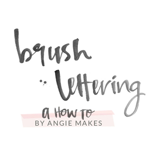 modern brush lettering how to make | angiemakes.com
