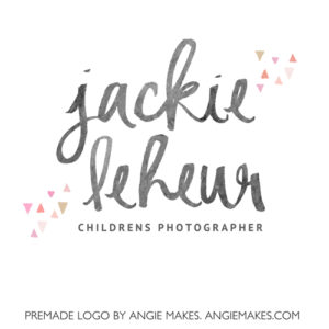 Premade Watercolor Logo. Love the Hand Painted Text. | angiemakes.com