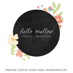 Round Floral Logo by Angie Makes | angiemakes.com