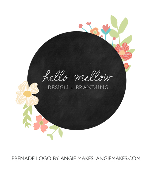 Round Floral Logo by Angie Makes | angiemakes.com