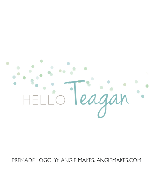 Premade Cute Confetti Logo by Angie Makes