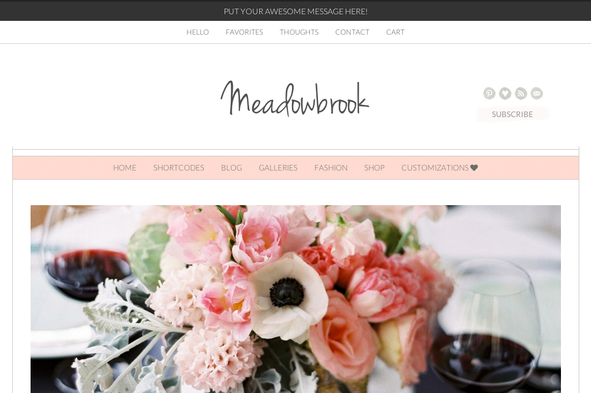 Boutique WordPress Theme Design by Angie Makes - The Meadowbrook. | angiemakes.com