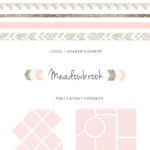 Cute, Modern Premade Blog Kit With Gold Glitter Elements by Angie Makes