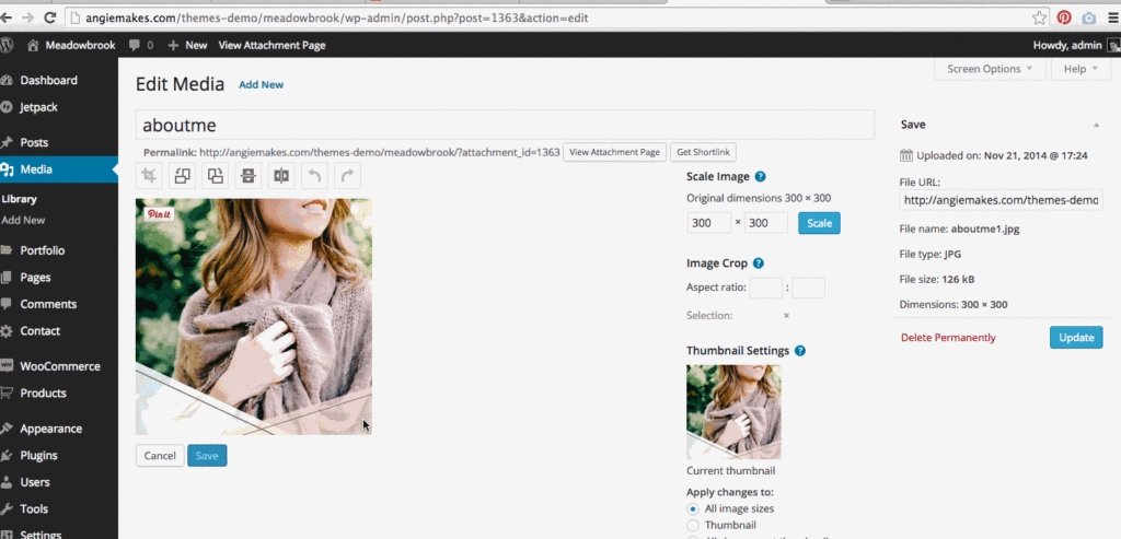 How To Crop an Image in Wordpress - Angie Makes