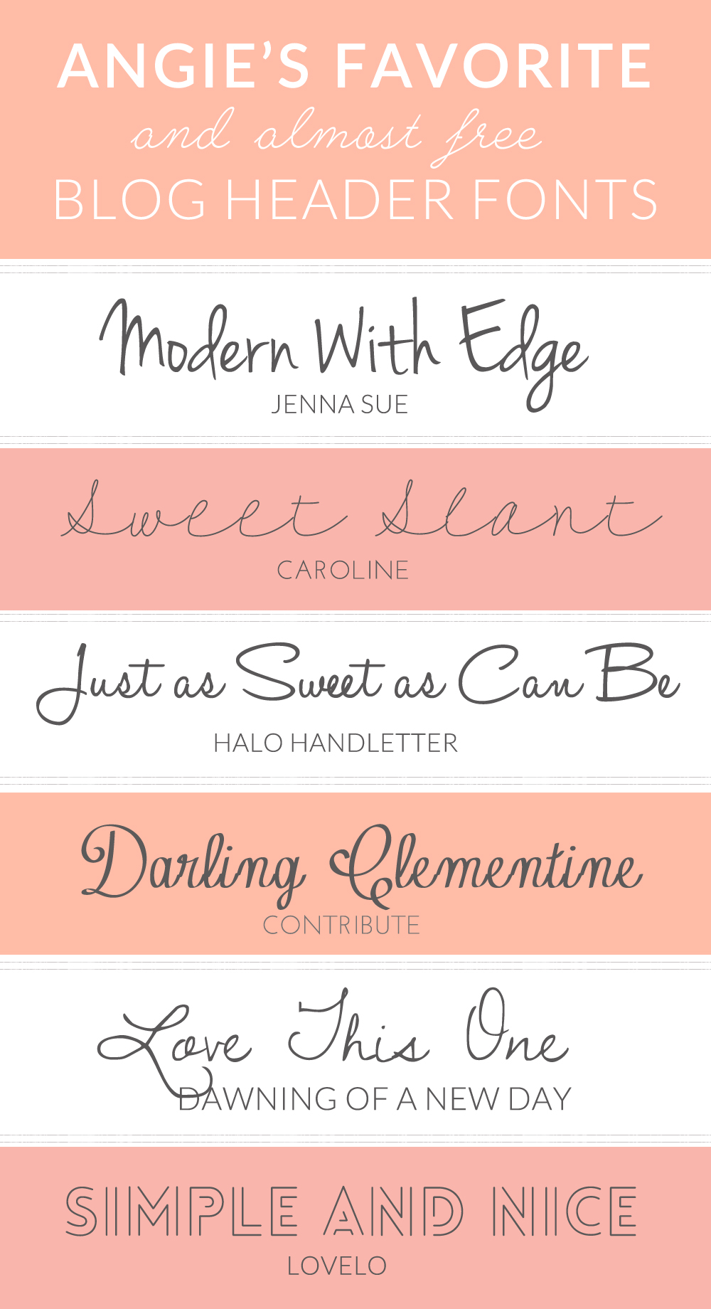 Here are My Favorite and Free Fonts For Blog Headers