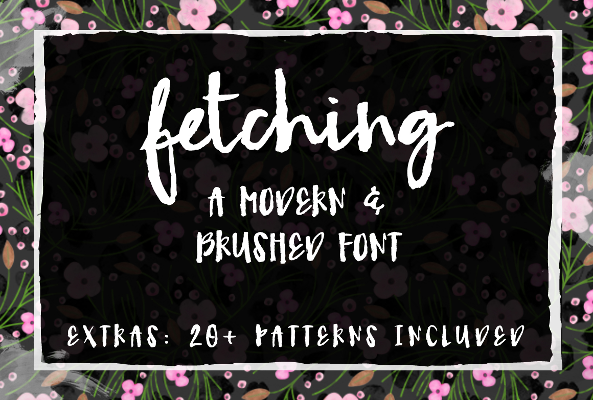Modern and Messy Brush Font - Meet Fetching by Angie Makes