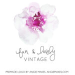 Premade Watercolor Flower Logo by Angie Makes | angiemakes.com
