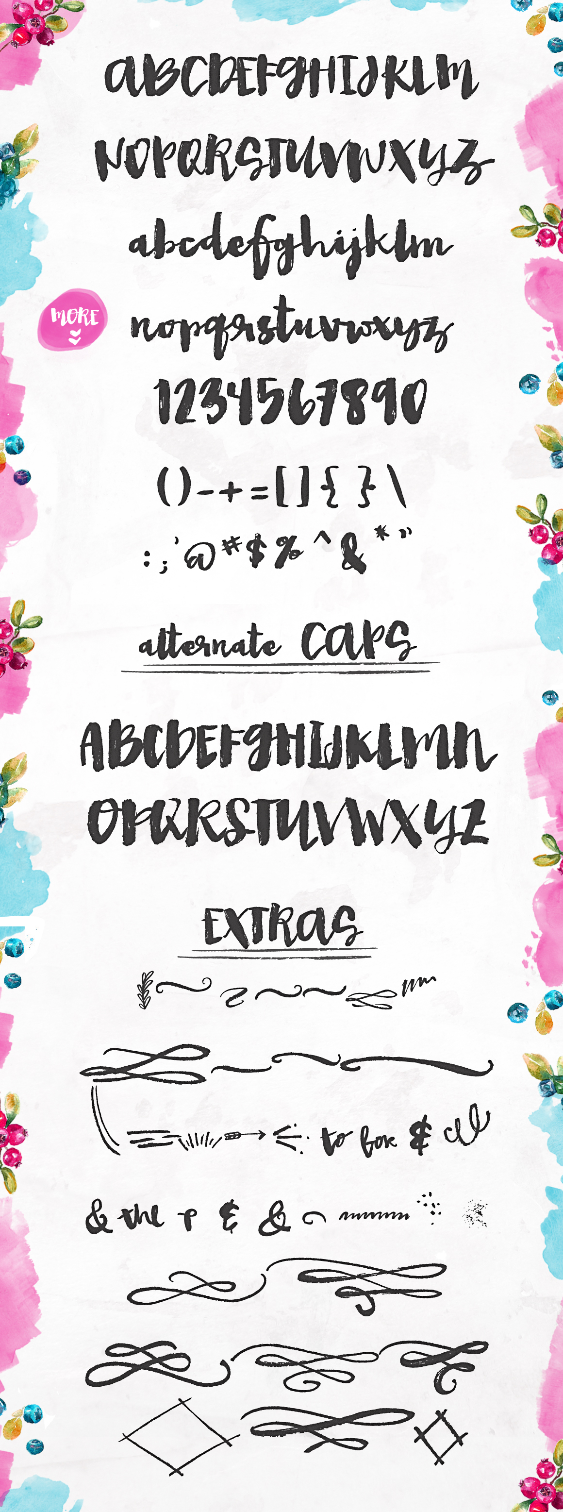 Hand Painted Fonts Modern Brush Lettering | angiemakes.com