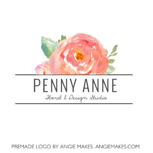 Premade Watercolor Logo | angiemakes.com