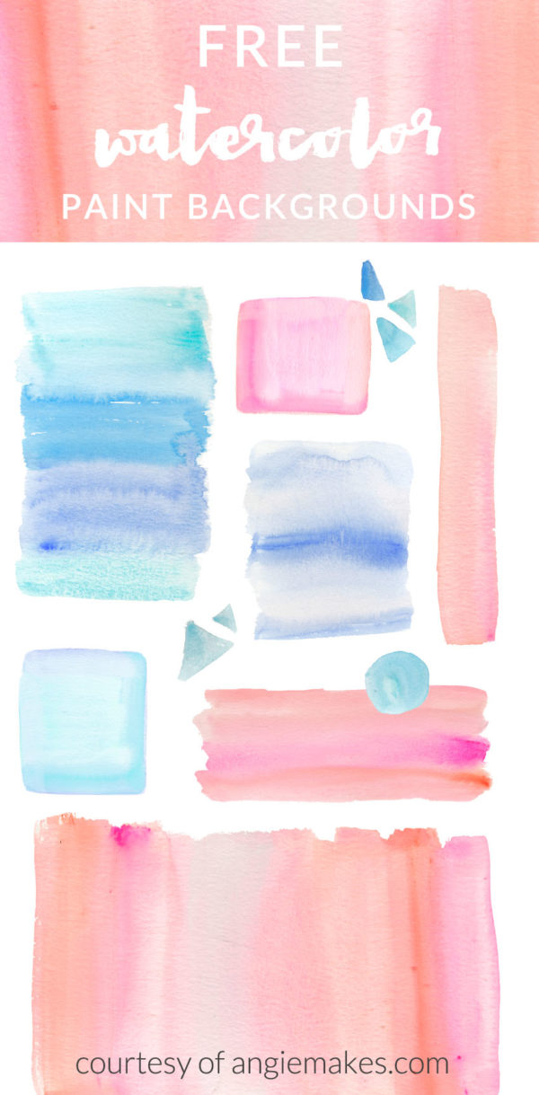 Free Ombre Watercolor Backgrounds - Angie Makes