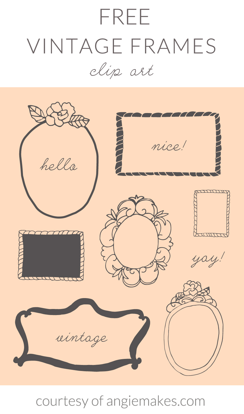 Free Vintage Frame Clip Art - Angie Makes | angiemakes.com